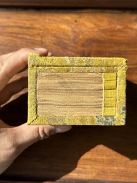 A Chinese shoushan stone 'Changchun Jushi 長春居士' seal with its original case, 18th C.