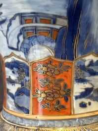 A Chinese blue and white Dutch-decorated 'landscape' vase, Kangxi