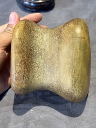 A Chinese scholar's rock on wooden stand, Ming or later