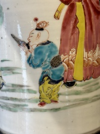 A fine Chinese famille rose 'Sanxing' vase, Yongzheng