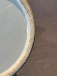 A fine Chinese blue, white and copper-red 'magpie and pine tree' vase, Yongzheng/Qianlong