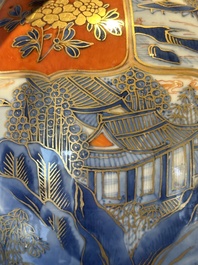 A Chinese blue and white Dutch-decorated 'landscape' vase, Kangxi
