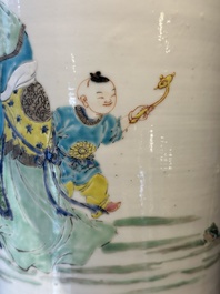 A fine Chinese famille rose 'Sanxing' vase, Yongzheng