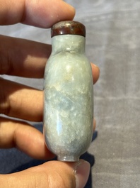 Two Chinese jade snuff bottles, 19th C.
