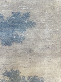 Chinese school: 'Flowers', ink and colour on paper, Cixi seal mark, 19th C.