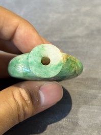 Three Chinese jade snuff bottles, 19/20th C.