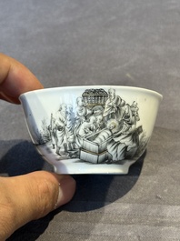A fine Chinese grisaille 'Adoration of the Shepherds' cup, Qianlong, ca. 1745