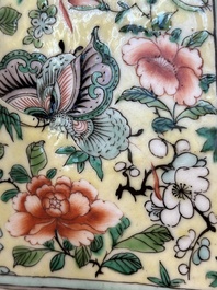 A pair of Chinese famille verte Buddhist lions, 19th C.