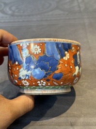 A Chinese English-decorated blue and white censer, Kangxi