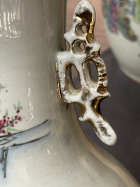 Five various Chinese famille rose vases, 19/20th C.
