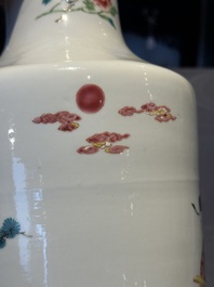 A fine Chinese famille rose 'Sanxing' vase, Yongzheng