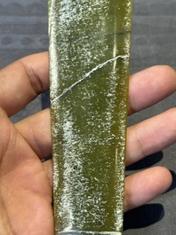 Three Chinese green nephrite jade ceremonial blades, Shang, 12th C. B.C.