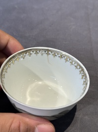 A fine Chinese grisaille 'Adoration of the Shepherds' cup, Qianlong, ca. 1745