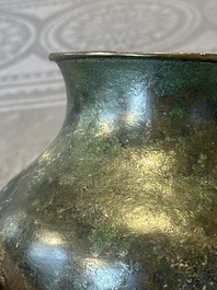 Two Chinese archaic bronze food vessels, 'ding 鼎', Han