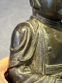 A Chinese bronze Buddha, Ming