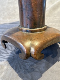 An unusual and large Chinese bronze vase, Ming