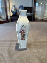 A Chinese Canton famille rose 'San Niang Jiao Zi 三娘教子' vase, Qianlong