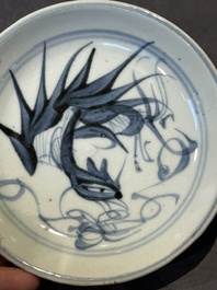 Two Chinese blue and white plates, late Ming/Shunzhi