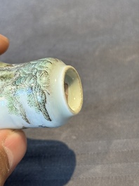 A Chinese famille rose 'landscape and poem' snuff bottle, Daoguang mark and of the period