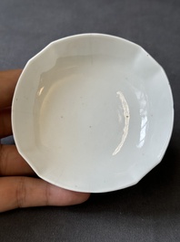 A Chinese famille rose 'Wu Shuang Pu' bowl with cover, a saucer and four covers, Daoguang/Xianfeng
