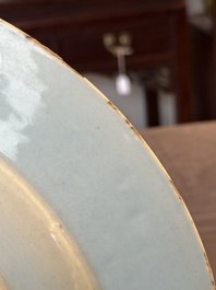 A Chinese famille rose dish with the arms of Bistrate and Prolli for the Belgian market, Qianlong