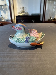 A Japanese Kakiemon model of mandarin duck, Edo, late 17th C.