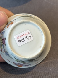 A rare set of eight Chinese famille rose 'Sanxing' nesting bowls, Tongzhi mark and of the period