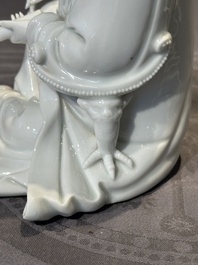 A Chinese Dehua blanc de Chine Guanyin, 19th C.