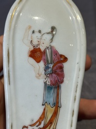 A Chinese Canton famille rose 'San Niang Jiao Zi 三娘教子' vase, Qianlong