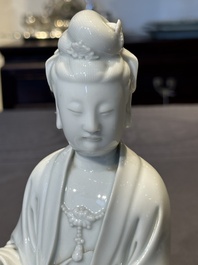 A Chinese Dehua blanc de Chine Guanyin, 19th C.