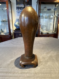 An unusual and large Chinese bronze vase, Ming
