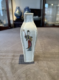 A Chinese Canton famille rose 'San Niang Jiao Zi 三娘教子' vase, Qianlong