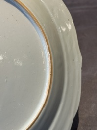 Two fine Chinese Canton famille rose 'mandarin subject' plates, Qianlong