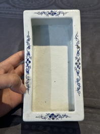A pair of rectangular Chinese famille rose jardinieres with floral design, Republic