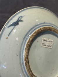 Two Chinese blue and white plates, late Ming/Shunzhi