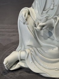 A Chinese Dehua blanc de Chine Guanyin, 19th C.