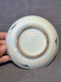 Two Chinese blue and white plates, late Ming/Shunzhi