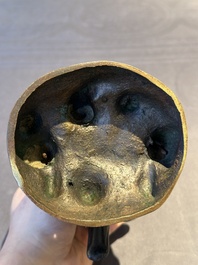 A rare Chinese bronze 'parrot' incense burner, Ming