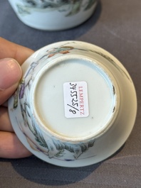 A rare set of eight Chinese famille rose 'Sanxing' nesting bowls, Tongzhi mark and of the period