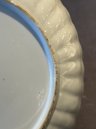 A pair of Chinese verte-Imari 'qilin' plates, Kangxi