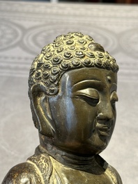 A Chinese bronze Buddha, Ming