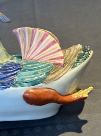 A Japanese Kakiemon model of mandarin duck, Edo, late 17th C.