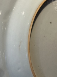 Two fine Chinese Canton famille rose 'mandarin subject' plates, Qianlong