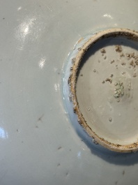 Two Chinese blue and white plates, late Ming/Shunzhi