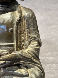 A Chinese bronze Buddha, Ming