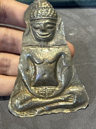 Four sheets of gold repouss&eacute; votive plaques of Buddha Sakyamuni, Burma, 12th C.