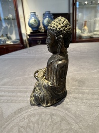 A Chinese bronze Buddha, Ming