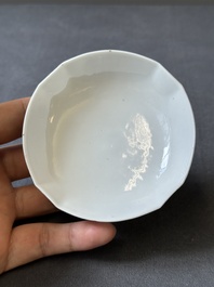 A Chinese famille rose 'Wu Shuang Pu' bowl with cover, a saucer and four covers, Daoguang/Xianfeng