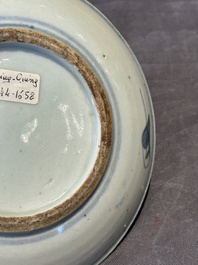 Two Chinese blue and white plates, late Ming/Shunzhi