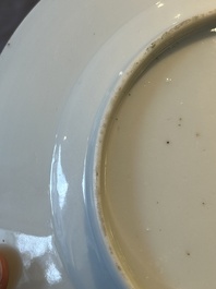 Three unusual Chinese Canton famille rose plates, 19th C.
